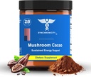Mushroom Cacao Adaptogen Energy & Focus Drink Powder Supplement. Potent 8:1 Lions Mane, Cordyceps & 3 Cacao/Cacao Extract Blend from Yale DRS. Alle natuurlijke koffie Alt Nootropic & Nutrient Superfood