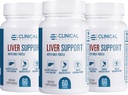 Clinical Effects: Liver Support - Natural Milk Thistle and Zinc Supplement - 3 Pack - Helps Detox and Cleanse The Liver - Supports Liver Function and Digestive Health - Made in The USA