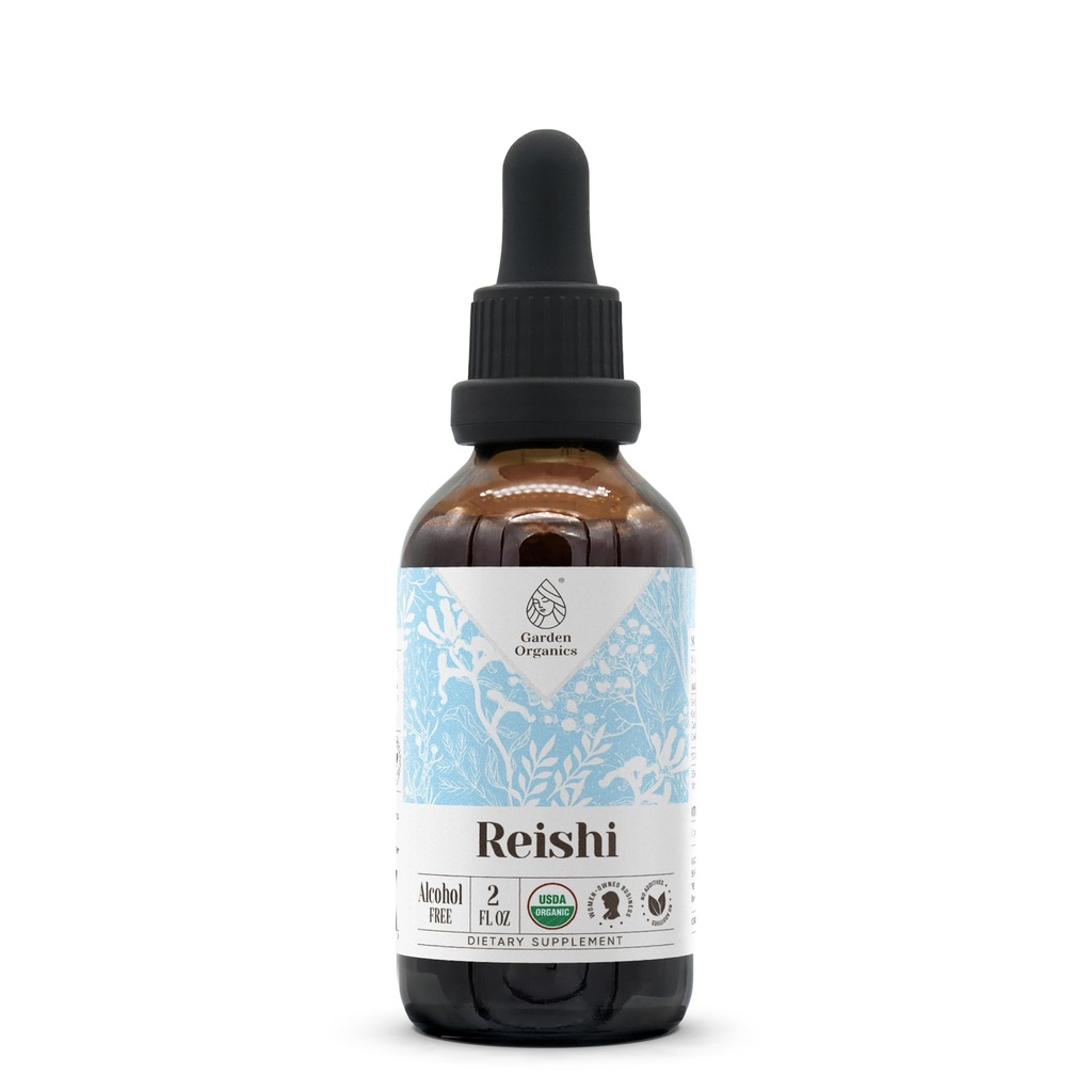 Reishi USDA Organic Alcohol-Free Extract | Dietary Supplement, High-Potency Tincture | Natural Certified Organic Reishi Mushroom (Ganoderma Lucidum) (2 oz)