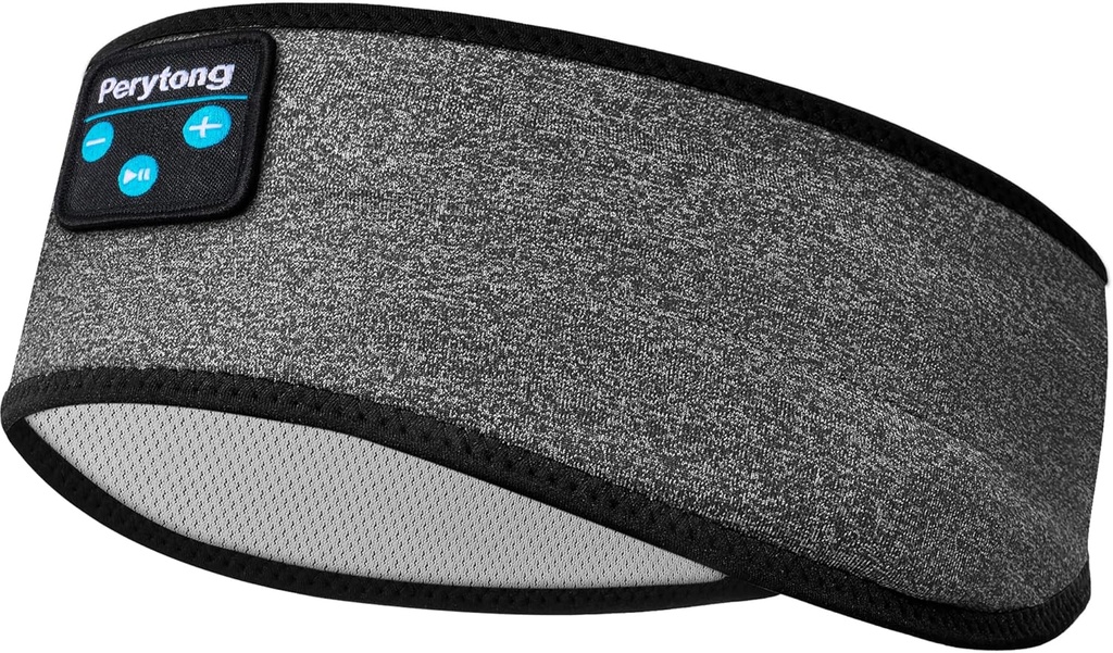 Perytong Bluetooth Slaaphoofdtelefoons Hoofdband - Soft Elastic Comfortable Headband, Cadeaus voor mannen, vrouwen, tieners