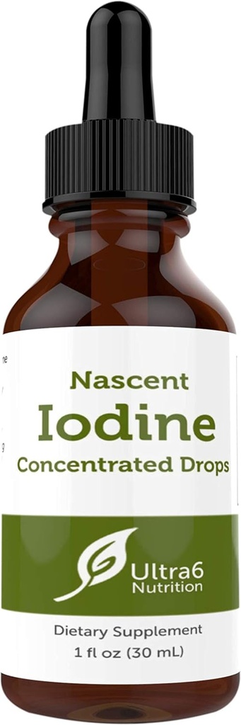 Nascent Jodium Drops Supplement in Liquid Concentrated Tinctuur voor de beste absorptie en voor de ondersteuning van de schildklier