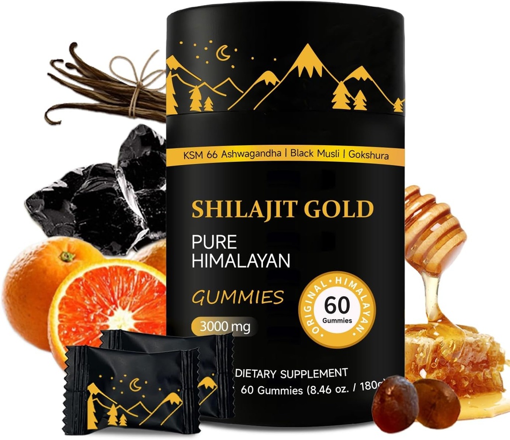 Shilajit Gummies Pure Himalaya Shilajit Gummies Gold 