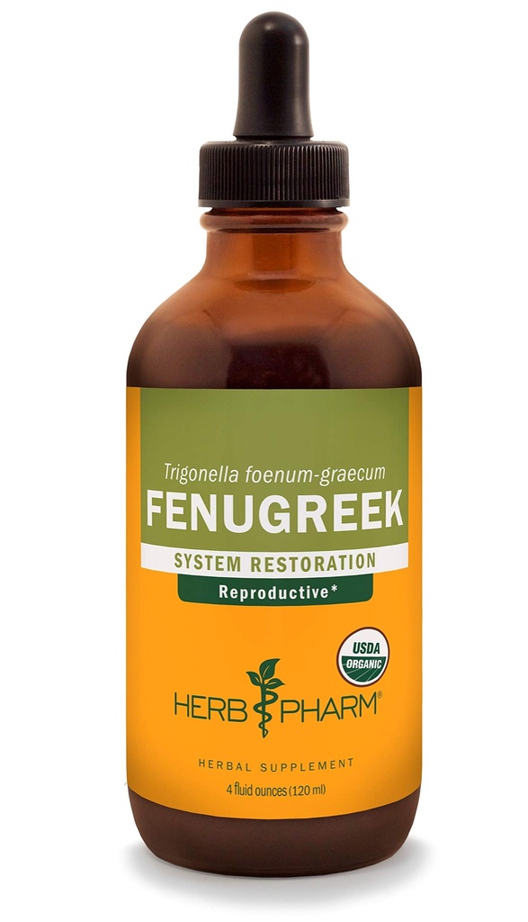 Herb Pharm Certified Biologische Fenegriek Liquid Extract voor vrouwelijke reproductieve ondersteuning - 4 Ounce