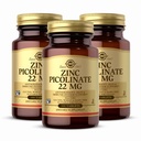 Solgar Zink Picolinaat 22 mg, 100 tabletten (verpakking 3) - Bevordert een gezonde huid - Ondersteunt het immuunsysteem, normale smaak en zicht - Antioxidant - Niet-GMO, Veganistisch, Glutenvrij, Kosher - 300 totale porties
