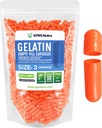 XPRS Nutra Maat 3 Lege capsules - 1000 Telle Lege Gelatine Capsules - Pillen DIY Capsule vullen - Pure Bovine Pill Gel Caps Vulbaar voor Do-It-Yourself Vitaminen en Supplementen (Orange)