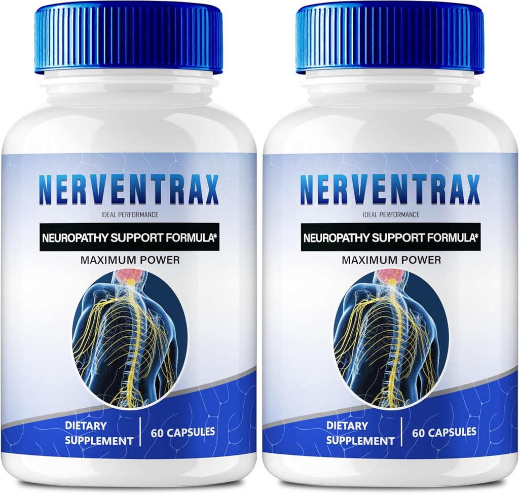 Nerventrax Hersensupplementen Geheugen en Focus Capsules, Nerventrax Advanced Formula Brain Health Support Pillen Maximale sterkte Nerven Trax Alle Natuurlijke Ondersteuning Pillen, Nerventrax Reviews (2 Pack)
