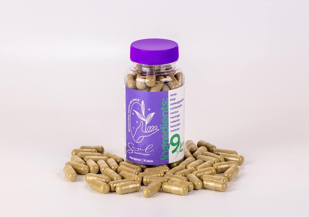 Beyoutiful Happy Balance Soul Dietary Supplement Gewichtsverlies & eetlustremmer Metabolisme Ondersteuning voor vetverbranding. Supplemento para supresion de apetito y bajar de peso, quema de grasa