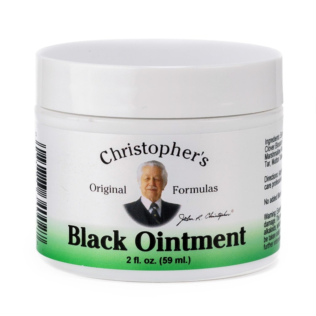 Christopher's originele Formules Zwarte tekening Zalf, Natuurlijke Kruidentekening Salve Zalf, 2 oz