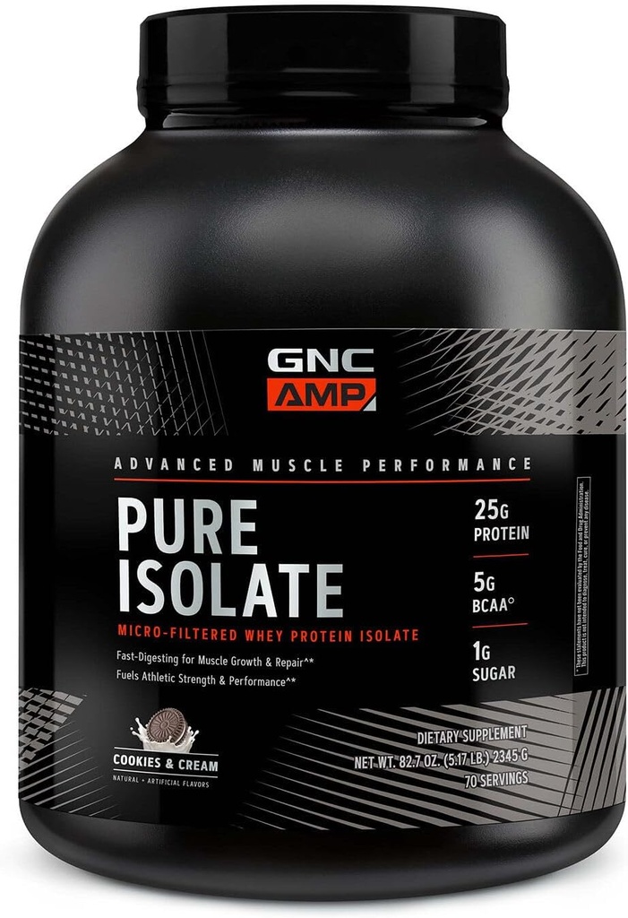 GNC AMP Pure Isolaat Wei Proteïne - Cookies & Cream (70 porties)