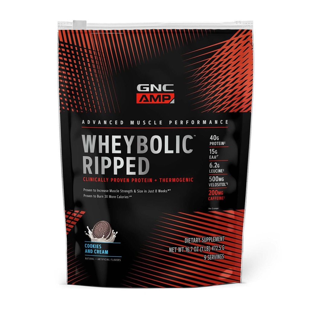 GNC AMP Wheybolic Ripped - Cookies en Crème (9 porties)
