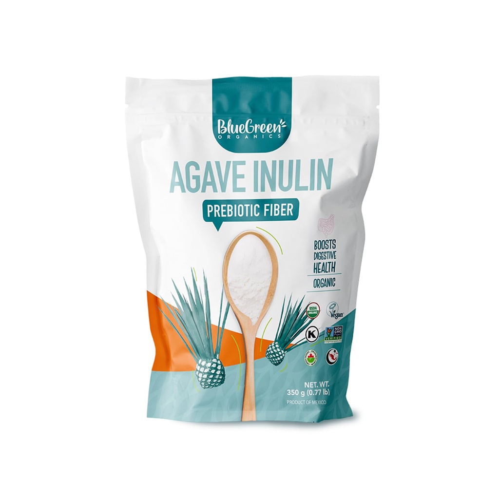 Blue Green Organics Agave Inulin Fiber Powder – Natural Prebiotic Fiber for Daily Nutrition, Vegan, Keto Friendly, KosherNet Wt .77 Lb