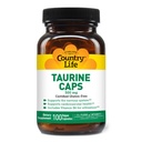 Country Life Taurine Supplement 500mg - Ondersteunt Cardiovasculaire en Zenuwstelsel- 100 Capsules