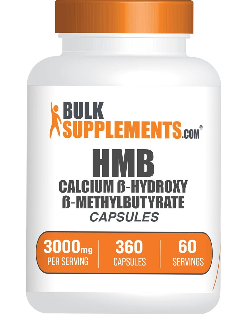 BulkSupplements.com HMB capsules - als Calcium HMB Supplement, Beta-Hydroxy Beta-methylbutyraat - Glutenvrij, 6 capsules per portie (3000mg), 360 Tellen (verpakking van 1)