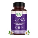 Nested Naturals Luna Slaaphulp - Niet-Habit vormen natuurlijke slaappillen voor volwassenen met natuurlijke oorsprong ingrediënten - Valeriaan wortel, melatonine, kamille, citroenbalsem, en Meer - 60 Vegan Capsules