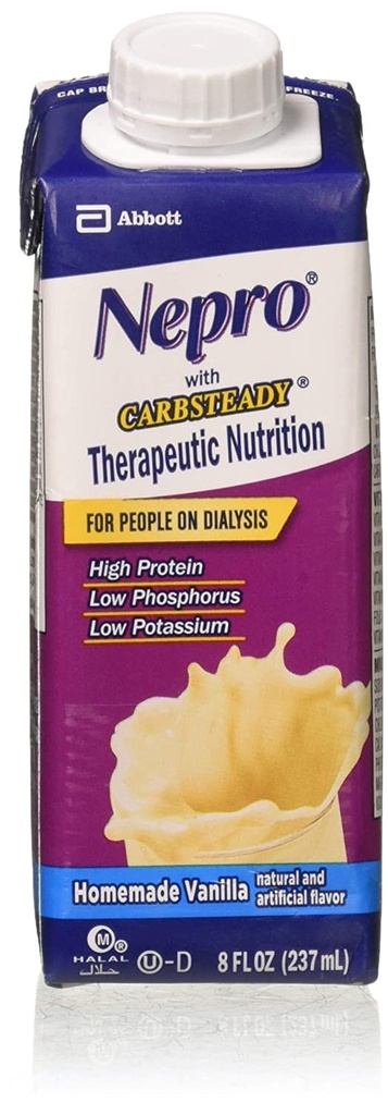 Nepro Complete Voeding met Carb Steady Vanilla Liquid - 8 Oz / Containers, geval 24 door Nepro