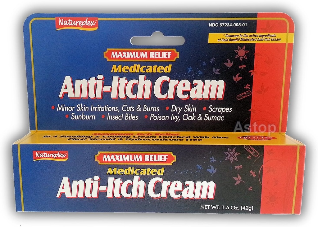 Maximale verlichting Gemedicineerde anti-Itch Cream