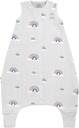 Woolino 4 seizoen Baby slaapzak met voeten, Merino Wool en biologisch katoen Walker slaapzak, peuter slaapzak, 18-36m, Regenboog