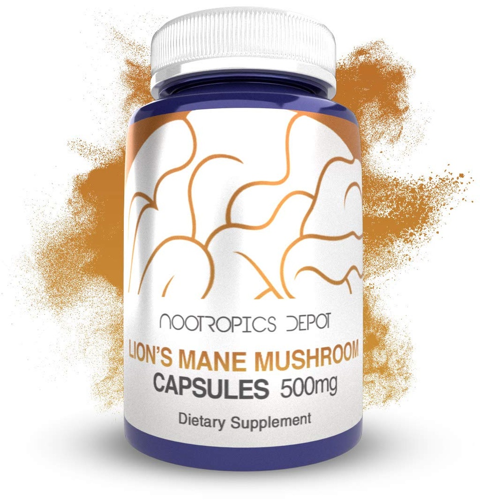 Nootropics Depot Lions Mane Paddestoel Capsules 500mg 