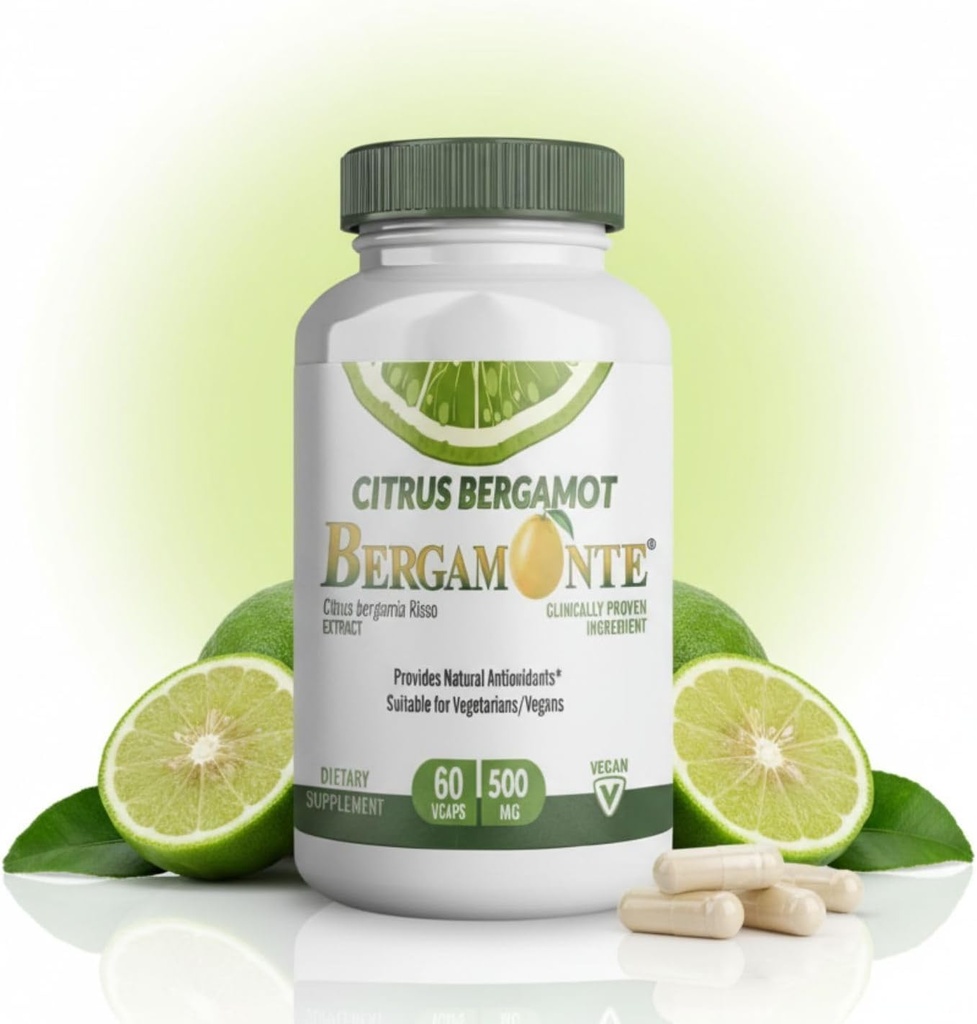 Citrus Bergamot Supplement (Citrus Bergamia) 1,000 mg per Serving (2) 60 Vegan Capsules - Patented Bergamonte