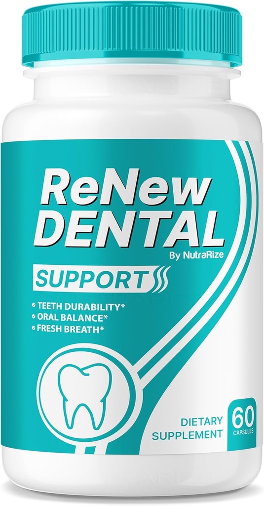 Renew Dental Support Pillen, Renew Dental Capsules, Advanced Formula for Oral Health, Renew Dental Supplement for Teeth and Gums Wellness, Renew Dental Reviews (60 Capsules)