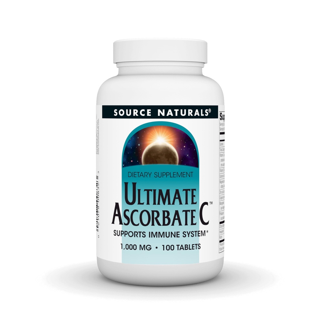 Bron Naturals Ultimate Ascorbaat C - Vitamine C - 2000 mg Ondersteunt het immuunsysteem - 100 tabletten