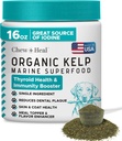 Kelp Supplement for Dogs - 16 oz of Kelp Powder Granules with 5cc Spoon - Good for Healthy Thyroid Function, Reduce Dental Plaque, and Skin Health - Made in The USA