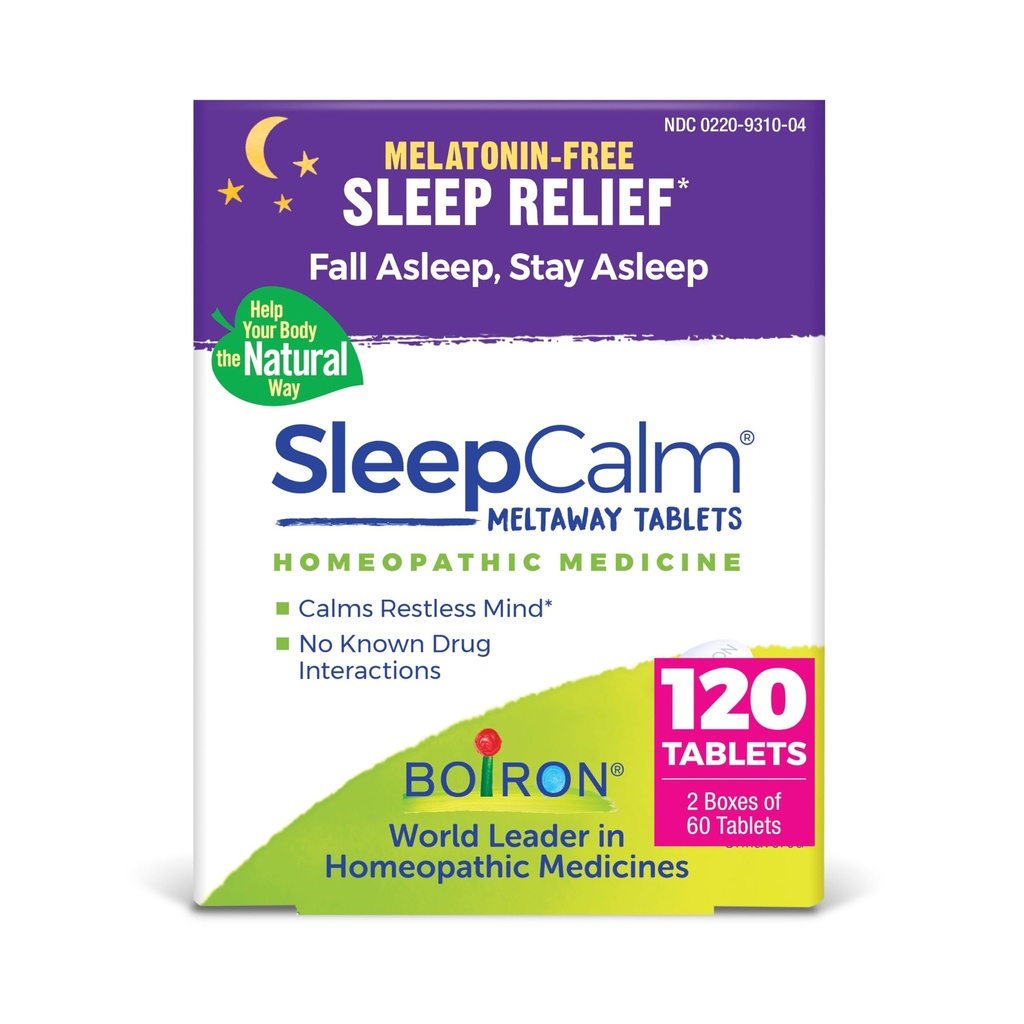 Boiron SleepCalm Sleep Aid for Deep, Relaxing, Restful Nighttime Sleep - Melatonin-Free and Non Habit-Forming - 60 Count (Pack of 2)