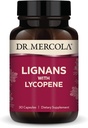 Dr. Mercola Lignans met Lycopeen supplement, 30 porties (30 capsules), niet GGO, sojavrij, glutenvrij