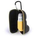 CASEMATIX Astma Inhalator Case met Lanyard en Clip On Keychain Carabiner, Inhalator Holder Uitgebreid tot standaard redding en nieuwe Albuterol Inhalator Devices tot 4 Inch - Inclusief Astma Case Only