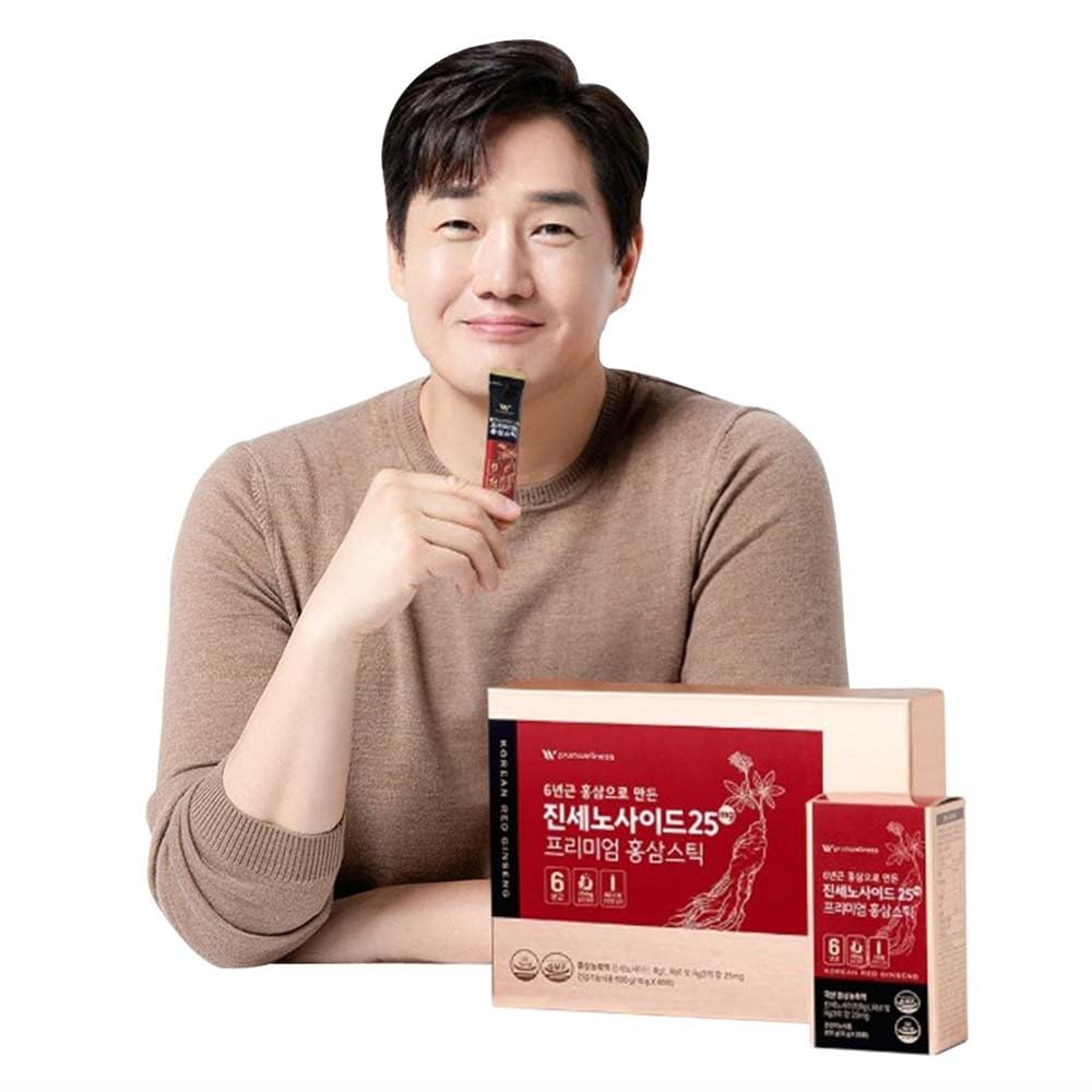K-Herb Premium Koreaanse Red Ginseng Sticks Liquid Portable Sticks met Koreaanse Red Ginseng Extract Geen conserveringsmiddelen (Ginsenoside 25mg 60P)