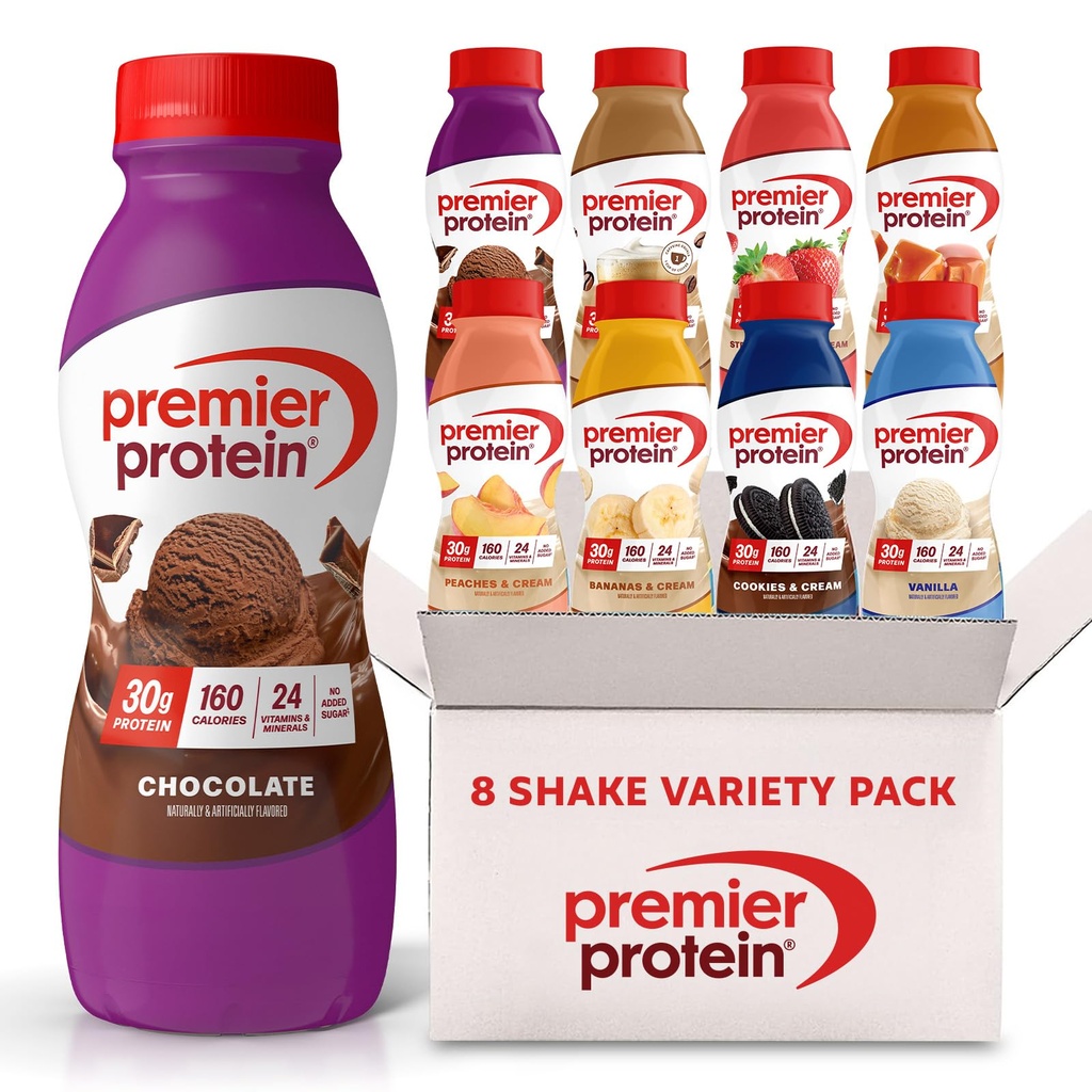Premier Proteïne Shakes, 8 Flavor Variety Pack, 30g Proteïne, 1g Suiker, 24 Vitaminen & Mineralen, Nutriënten om Immune Health te ondersteunen 11.5 Fl Oz (8 Pack)