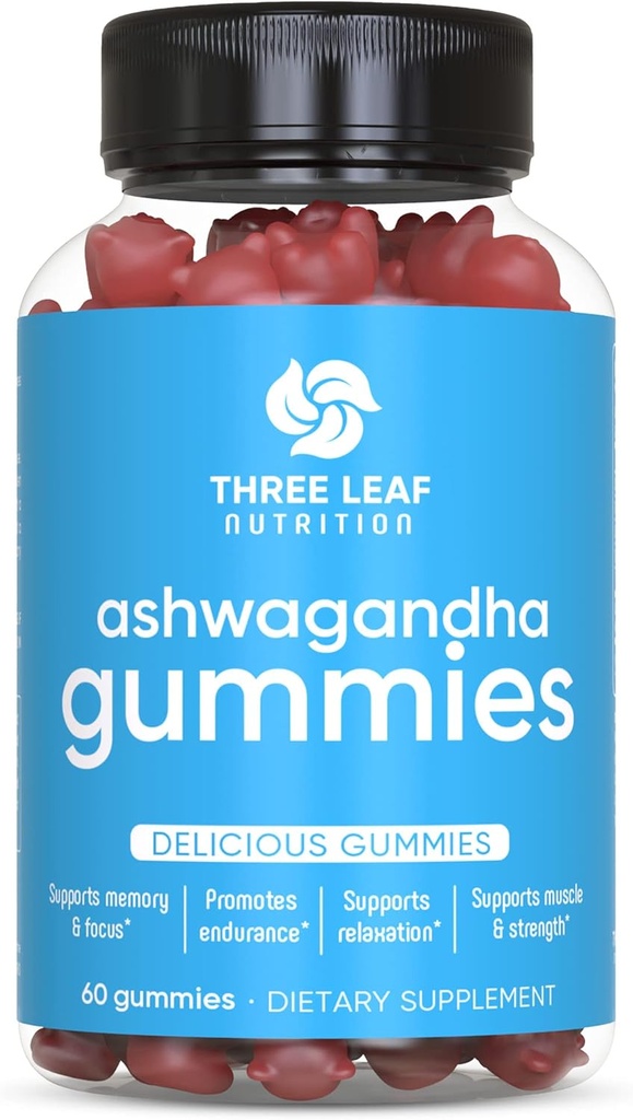 Ashwagandha Gummies for Men & Women - Ashwagandha Supplements Supports Focus, Memory, Calmness & Energy - Ashwagandha Extract Gummy - 60 Gummies