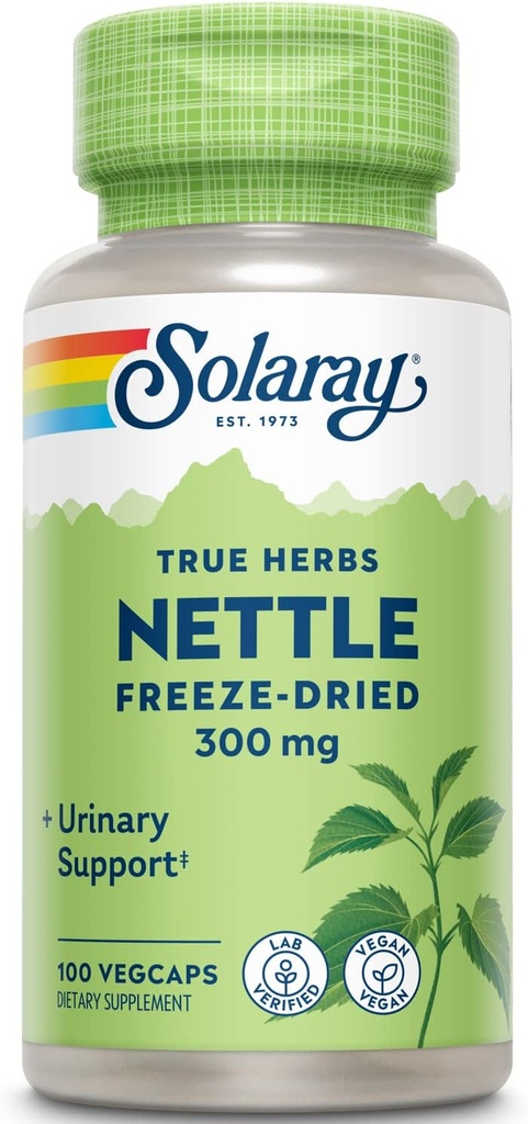 SOLARAY Nettle Leaf Freeze Gedroogd, Veg Cap (Btl-Plastic) 300mg