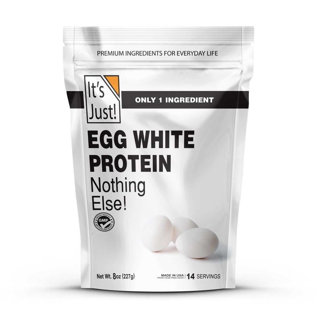 Het is gewoon! - Egg White Protein Powder, Made in USA van Cage-Free Eggs, Gedroogde Egg Whites (Unflavored, 8oz)