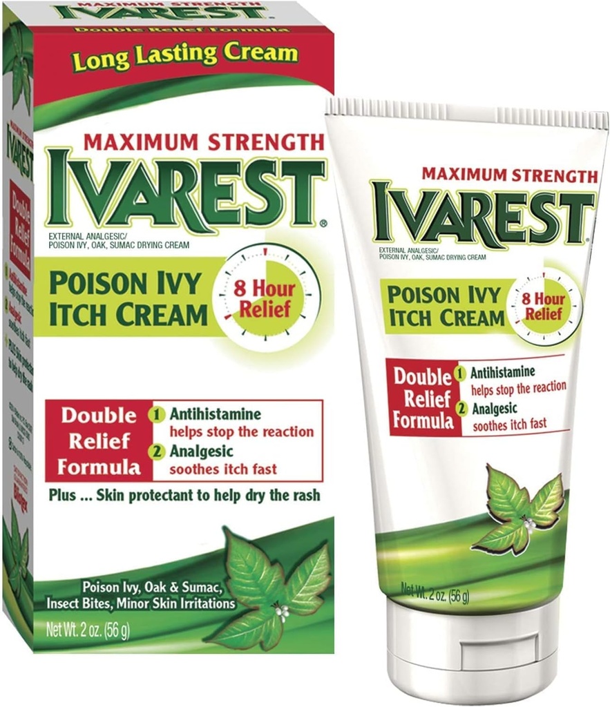 Ivarest 8 uur maximale sterkte Anti - Itch Cream - 2 Oz/Pack, 2 Pack