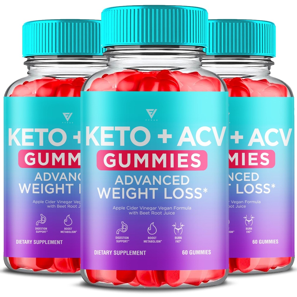 (3 Pack) Keto ACV Gummies Geavanceerd gewichtsverlies, ACV Keto Gummies voor gewichtsverlies Vrouwen Mannen Keto + 1000MG Apple Cider Vinegar Advanced Fat Burn Dietary Support Gummy Supplement Formule (180 Gummies)