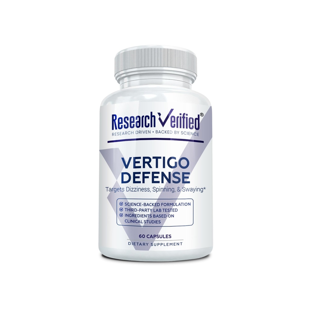 Onderzoek Gecontroleerde Vertigo Verlichting - Verzachten Symptomen en Ondersteuning Innerlijke Oorbalans - Vitamine D3, Gember, Ginkgo Biloba, BioPerine - 60 Capsules