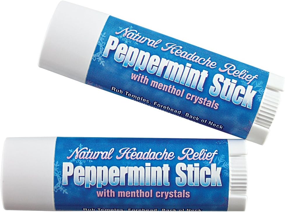 Pepermunt Sticks Menthol Crystals Rozemarijn Hoofdpijn Relief (Set van 2)