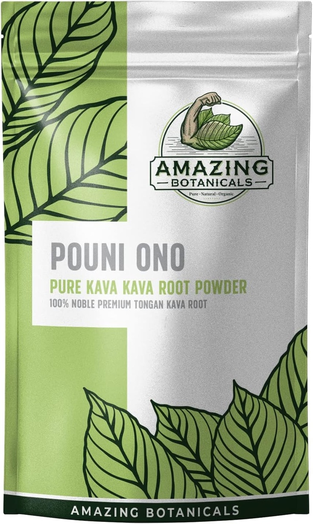 Tongan Kava Root - Pouni ONO - 100% Noble Pure Tonga Natural Kava Drink Powder, 16oz, 1 Pond Bag of Pure Finest Tongan Kava Pouni ONO