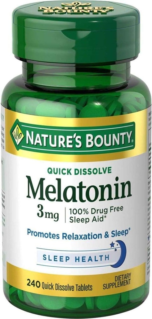 Nature's Bounty Melatonine 3mg, 240 tabletten