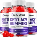 (3 Pack) Belly Blast Keto ACV Gummies - Advanced Formula Belly Blast Keto Plus ACV Gummies Apple Cider Vinegar, Weight Management, BellyBlast ACV Dietary Supplement Reviews Men Women (180 Gummies)