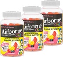 Airborne 500mg Vitamin C + Zinc Immune Support Supplement Gummies for Kids, Assorted Fruit Flavor, Gluten Free Crafted Blend with Powerful Antioxidants Vitamins C & E, 42 Gummies (3 Pack)