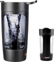 SQUATZ 22 Oz Elektrische Shaker Fles - Oplaadbare Automatische Proteïne Shake Blender Flask, Leak-proof & Easy to Clean, Smooth Drink in 15 seconden, Ideaal voor Gym Shakes, Koffie, Milkshakes (zwart)
