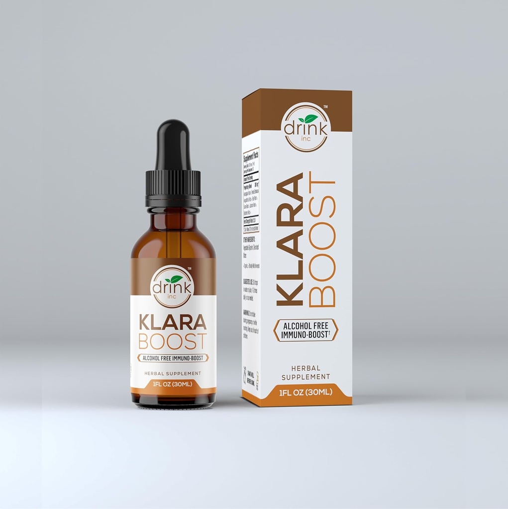 Klara Boost by Drink Inc. | High-Potency Alcohol Free Immuno-Boost | 30ML Herbal Supplement | Made of 100% Organic and Ethically Wildcrafted Natural Ingredients | Daily Detox and Revitalization