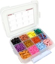 12 Compartiment Grote Pillenkast met luchtdichte Seal - Siliconen pakking Waterdichte Med Box met Medicatiekaart (12 Compartiment, 1 Pack)