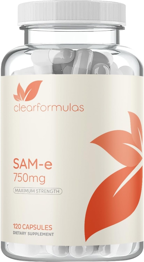 Bioactive SAM-e 750mg - High Strength SAM-e Supplement met Biologically Active S,S Form for Liver and Mood Support - Vegan Non-GMO Conservative Free - Made in The US (120 Capsules)