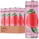 Gloss Leaf Collageen Iced Tea (Zero-Sugar, Perzik): gebrouwen zwarte thee met Collageen Peptides Proteine & Vitamin C, Beauty & Anti-Aging, 12 Fl Oz, 6 Pack