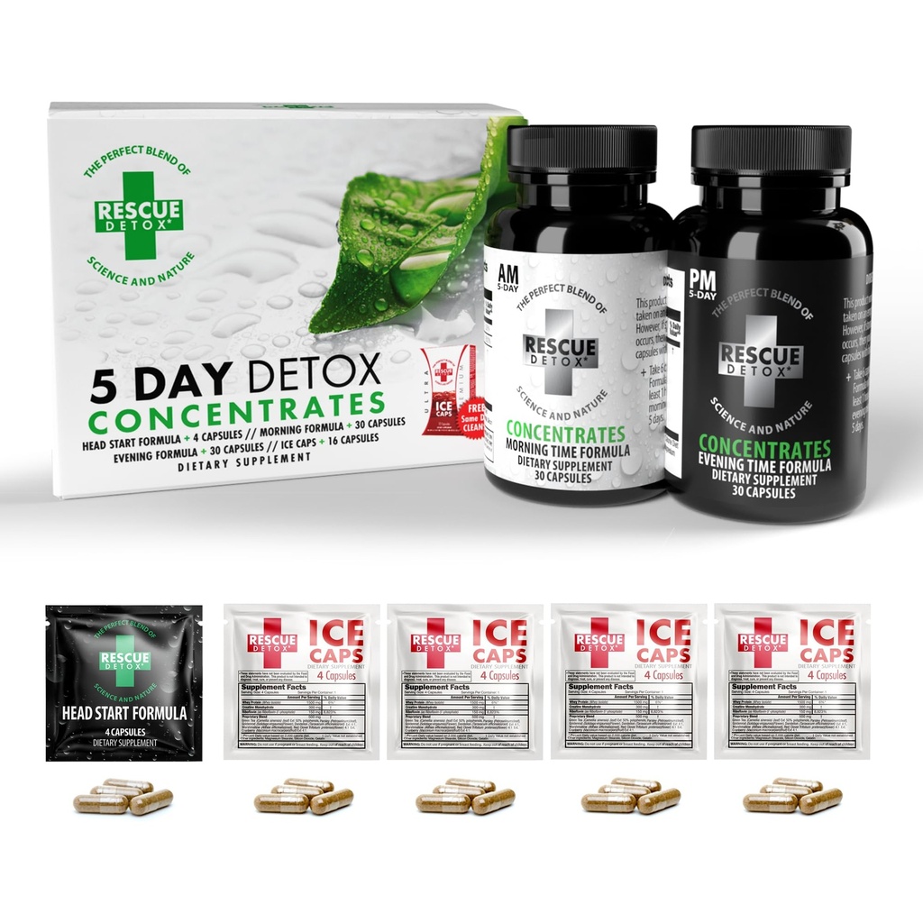 Rescue Detox 5 Day Detox Concentrates +Plus | Permanently Removes All Toxins