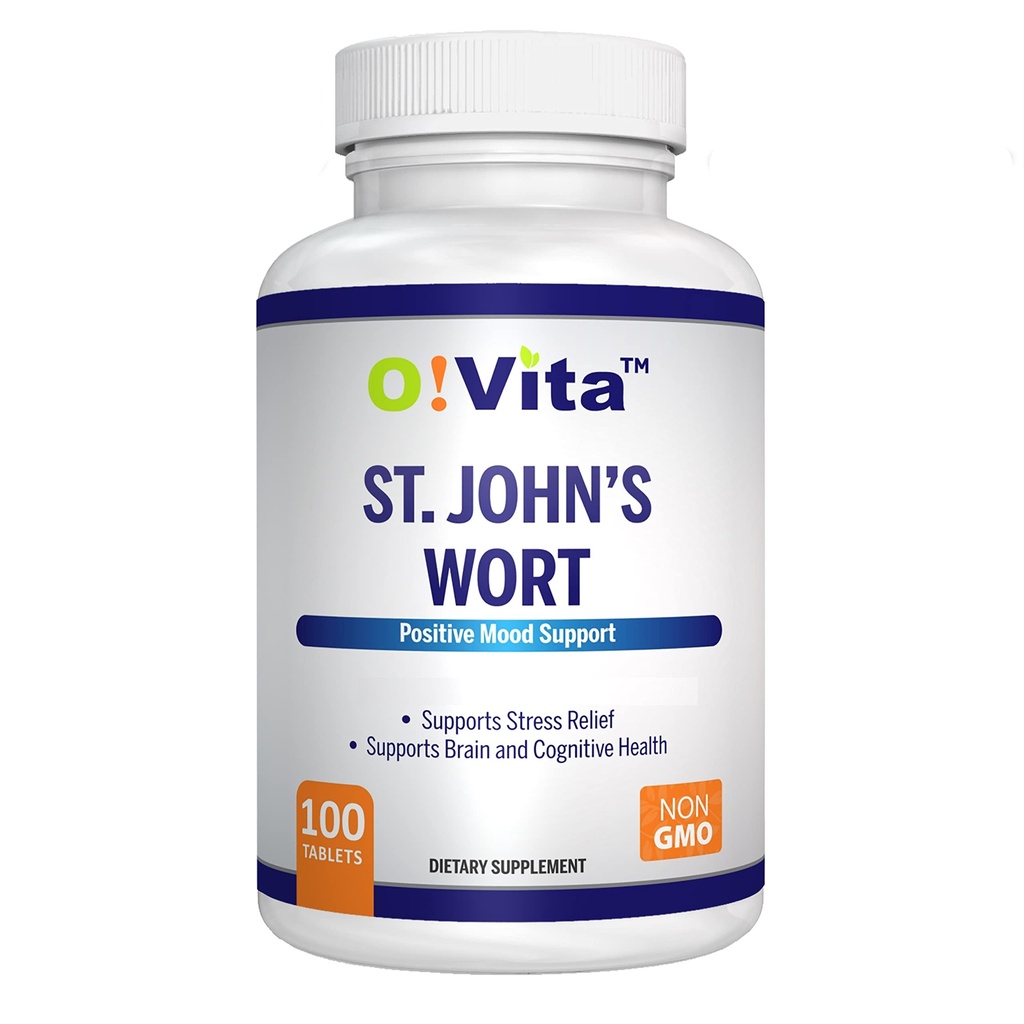 St. John's Wort 500mg (tabellen), Herbal Formulation, Vegan, Non-GMO, Tot 100 dagen van levering