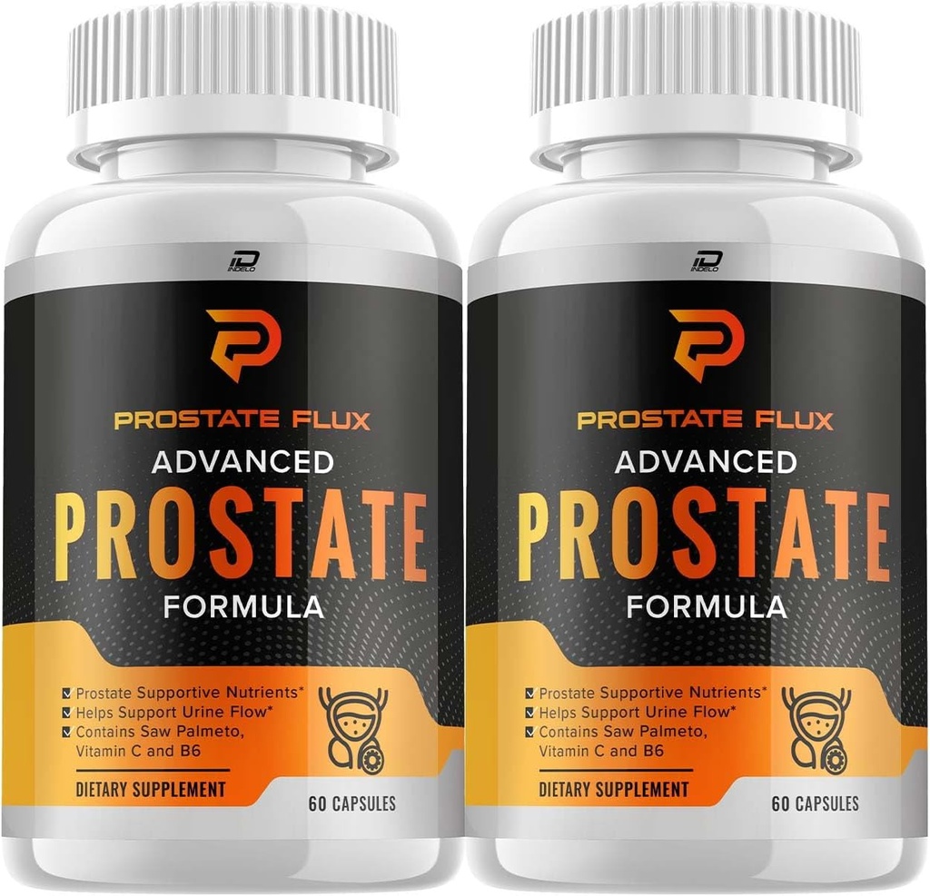 ProstateFlux Advanced Formula Capsules, ProstateFlux Wellness Formula, Complete Ondersteuning van Normale Blader en Functies, Prostate Flux Reviews (2 Packs - 120 Capsules)